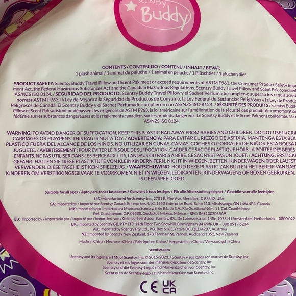 Unicorn Scentsy buddy travel pillow - Picture 3 of 3